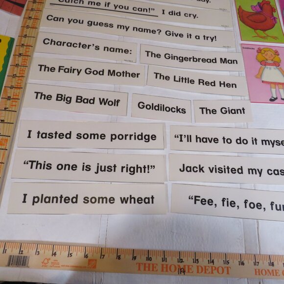 Fairy Tales POCKET CHART complete set LAMINATED Scholastic - Picture 7 of 14